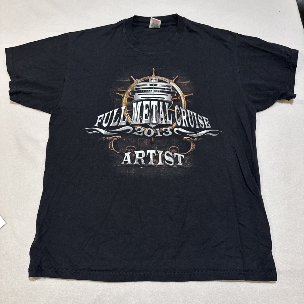 Full Metal Cruise 2013 Artist T-Shirt Black Fruit of the Loom Heavy Cotton L